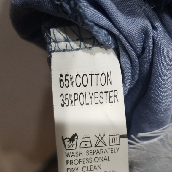 *S left* Blue Lace Accent Swing Tunic Dress - Picture 5 of 8